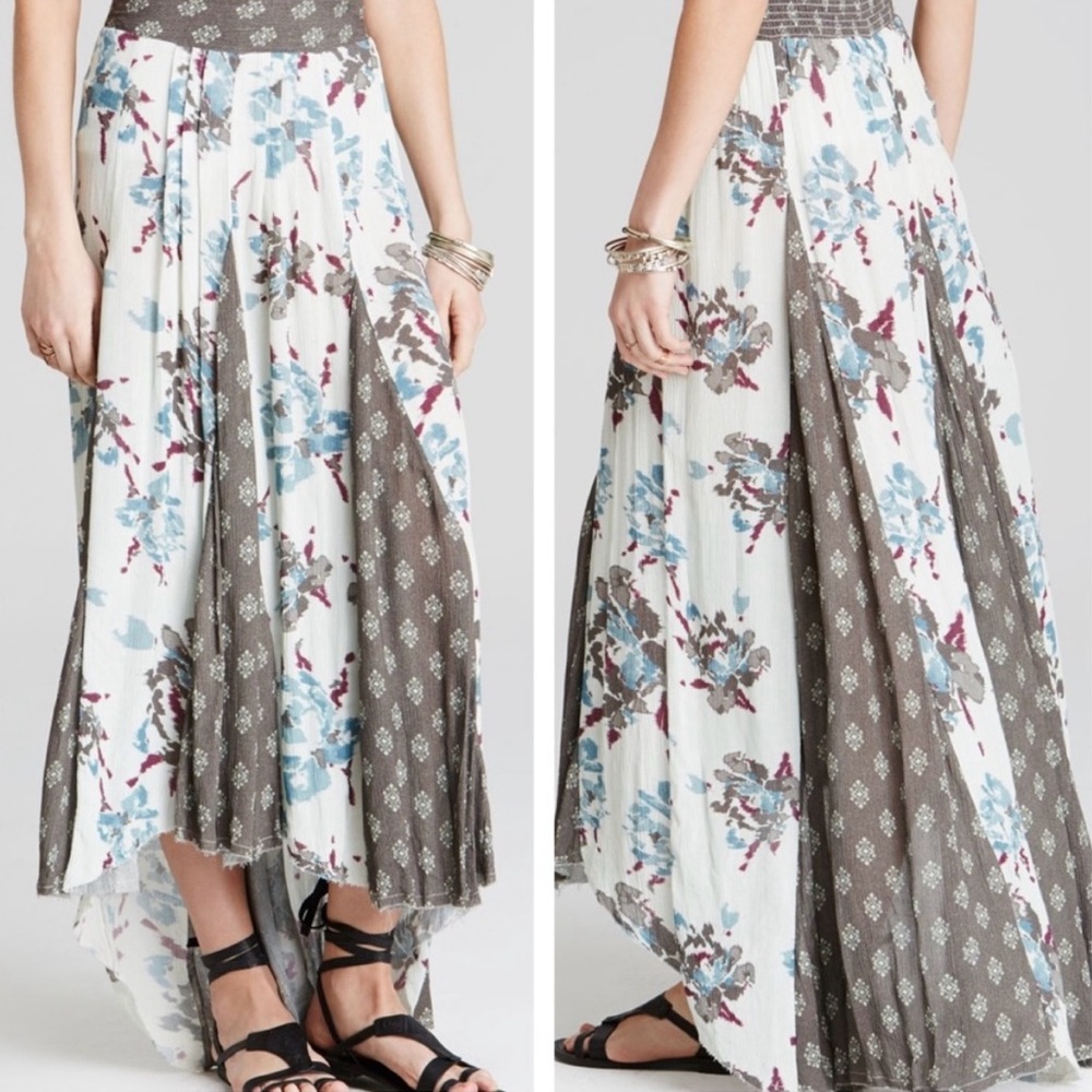 Free People Floral Maxi Skirt